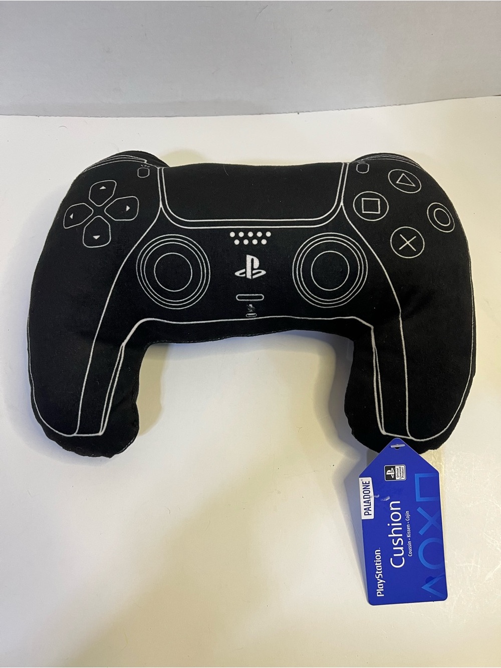 Sony Black Controller Cushioned Pillow with PlayStation Design